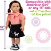 Dress Along Dolly Poodle Skirt Doll Outfit for American 18" Girl Dolls (5 Piece Set) 1950's Costume Clothes Include Scarf, Skirt, Shirt, Socks, Shoes - 2 of 4