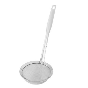 Unique Bargains Home Kitchen Stainless Steel Food Noodles Dumpling Mesh Ladle Strainer 4.5 Dia 1 Pc - 1 of 4
