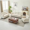 HYLEORY Chenille 3-Pieces Living Room Sofa Set with 3-Seat Couch, 2-Seat Loveseat, Single Sofa Chair, Upholstered Sofa for Living Room, Office - 2 of 4