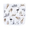 Hudson Baby Unisex Baby Muslin Burp Cloth 7pk, Modern Neutral Safari, One Size - 3 of 4