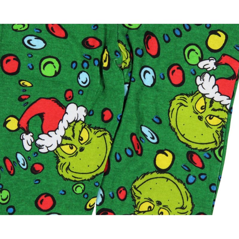 Dr. Seuss How the Grinch Stole Christmas Lights Matching Family Pajama Set, 4 of 7