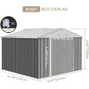 10 x 8 FT Outdoor Storage Shed, Waterproof Garden Shed with Updated Frame Floor & Lockable Door - 2 of 4