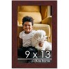 PosterPalooza | Photo Size Minimalist Brown Picture Frame - UV Acrylic, Foam Board Backing, Hanging Hardware - 2 of 4