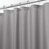iDesign Solid Polyester Shower Curtain - 72" x 72" - Gray - 2 of 4