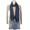 Elerevyo Women's Solid Chiffon Sheer Lightweight Soft Long Scarf Shawl 1 Pc - 2 of 4