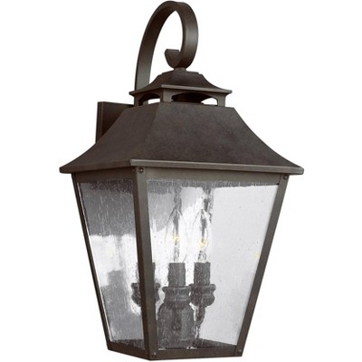 Feiss Galena 19" High Sable Steel Outdoor Wall Light