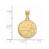 Black Bow Jewelry 14k Yellow Gold New York Islanders NHL Medium Pendant - 2 of 3