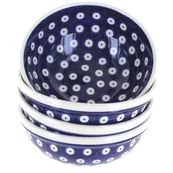 Blue Rose Polish Pottery M089 Manufaktura Dessert Bowl Set