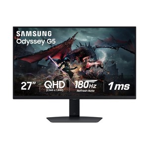 Samsung 27" Odyssey G50D QHD 180Hz 1ms DisplayHDR 400 G-Sync Gaming Monitor - 1 of 4