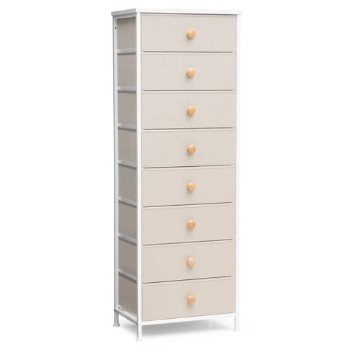 Crestlive Products 8 Drawers Vertical Dresser dressers for bedroom Storage Tower with Sturdy Steel Frame Wood Top Easy Pull Fabric Bins Handles - image 1 of 4