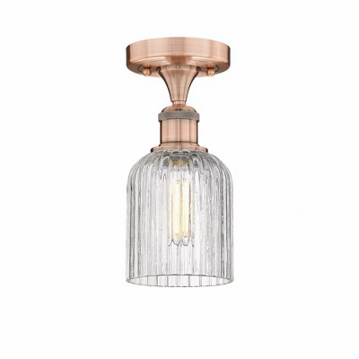 Bridal Veil - 1 Light Semi-Flush Mount In Art Deco Style-9.13 Inches Tall and 5 Inches Wide