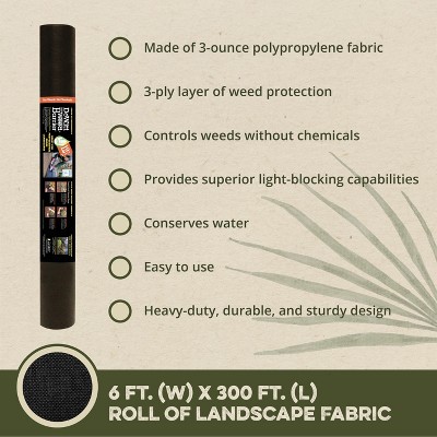 DeWitt 12 Year 6 x 300 Feet 3 Ply Nonwoven Landscape Fabric - Thumbnail 4