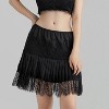Y2K Lace Mini Skirt for Women - Low Waist Ruffle Hem & Layered Pleated Design - 2 of 4