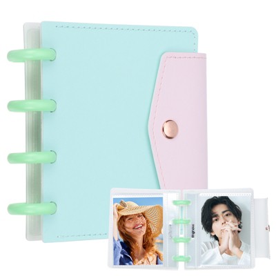 Unique Bargains Detachable Kpop Photocard Holder Book with Mushroom Button