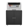NicBex Modern File Cabinet with 2 Doors, Lateral Metal Filing Cabinets with Wheels,Office Cabinet for Home, Office,White/Black - 2 of 4