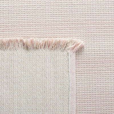 Augustine Ivory and Pink Boho-Mod Flatweave Runner Rug