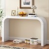 52" Narrow Entryway Console Table with Curved Edge, Console Table Behind Couch, Modern Skinny Hallway Table for Living Room - Panipeachy - 2 of 4