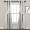 Lush Décor Cottage Polka Dot Sheer Window Curtain Panel Including Tieback Light Gray Single 38X84 - 2 of 4