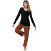 Fruit of the Loom Women's Long Sleeve V-Neck Waffle Top and Flannel Bottom Pajama Set - 2 of 4
