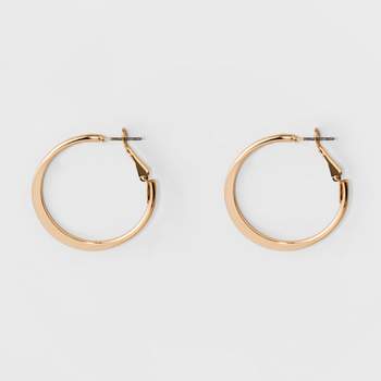 Medium Flat Hoop Earrings - A New Day™ Gold