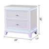 Opium Modern Style 2-Drawer Nightstand with Mirror-Embellished Front and LED Enhancement in White same as G150108868 (NJ inventory) - 2 of 4
