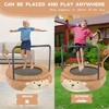 Vynxaria children's trampoline happy expression outdoor and indoor dual-use MONKEY black and yellow foldable iron tube for kids age 3 - 7 - 2 of 4