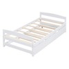 NicBex Modern Twin Size Platform Bed, Pine Bed Frame with 2 Storage Drawers for Bedroom, No Box Spring Required - 3 of 4