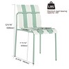 Modern Armless Outdoor Chair with Sturdy Metal Legs, All-Weather Patio Accent Seating for Porch, Garden or Balcony-The Pop Home - 3 of 4
