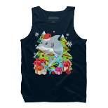 Men's Design By Humans Funny Santa Shark Christmas T-Shirt By thebeardstudio Tank Top