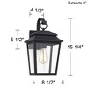 John Timberland Bellis Verde Modern Outdoor Wall Light Fixtures Set of 2 Textured Black Lantern Frame 15 1/4" Clear Glass for Post Exterior - 4 of 4