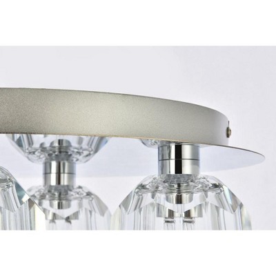Modern Chrome Globe Ceiling Lamp with K9 Crystal Spheres