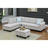 ChicFurnit Sectional Sofas Left Hand Facing Sofa and Chaise with Ottoman Storage Cushions for Living Room, Light Gray, 71"*98"*33" - 3 of 4