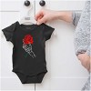 Cool Skeleton Hand Holding a Rose Baby Romper Boys or Girls Brisco Brands - 4 of 4
