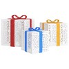 vidaXL Lighted Christmas Box Set of 3 White, Red, Gold, Blue - 4 of 4