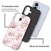 BONGEEK Generic Case Compatible with iPhone 16,Scratch Resistant Hybrid 2-Layer Hard Shell Phone Case,Bows Roses Pink Ribbon Aesthetic - 4 of 4