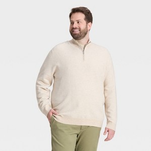 Men's Colorblock Soft Knit 1/4 Zip Sweater - Goodfellow & Co™ - 1 of 3