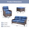 Belord Outdoor Furniture Set with 4 Swivel Chairs, 6-Inch Extra Thick Cushion High Back 7PCS Patio Furniture Set with Sofa Swivel Glider Chair Ottoman - 4 of 4