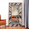 HomeRoots 71" Ivory and Gray Wood Framed Leaning Accent Mirror - 2 of 3