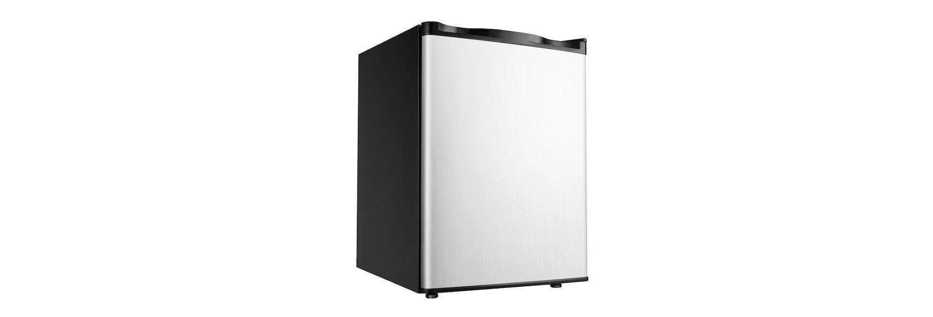EUHOMY 2.1 Cu.Ft Compact Upright Freezer- Adjustable Temperature Control- Reversible Door- Silver