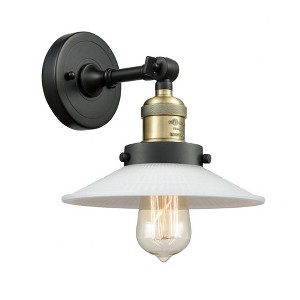 Halophane - 1 Light Wall Sconce In Industrial Style-8 Inches Tall and 8.5 Inches Wide - 1 of 1