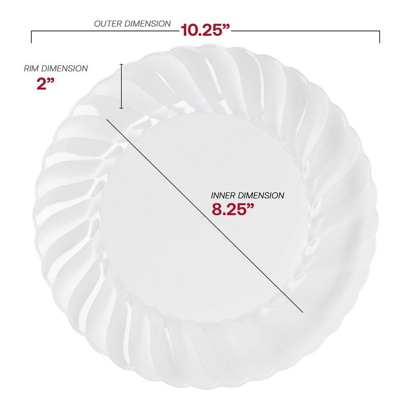 Smarty Had A Party 10.25" Clear Flair Plastic Dinner Plates (144 Plates), 2 of 7