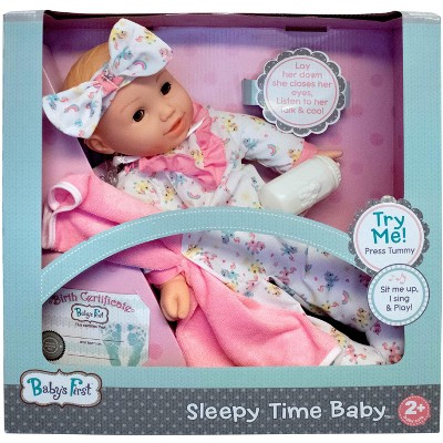 Baby's First: 16" Sleepy Time Baby Doll with Washable PJ Set, Ages 2+