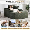 KTMBDW 67 Inch Chaise Lounge Chair Indoor, Oversized Velvet Upholstered Boneless Sofa Bed, Cloud Sofas Couches for Living Room - 3 of 4
