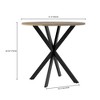 CuisinSmart 31.5Inch Modern Dining Table, Minimalist Style Round Kitchen Table With Metal Crossed Legs For Home Living Room Kitchen Dining Room - 2 of 4