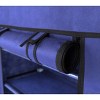 J&V TEXTILES 4 Tier Shoe Rack with Side Pocket Holds 24 Shoes Navy - 3 of 4