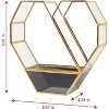D'Eco Glass Heart Plant Terrarium (8X 8X 2.5)- Gold Trim Geometric Planter- Home, Office & Wedding Decor- Great Gift for Plant Lovers and Mother's Day - 4 of 4