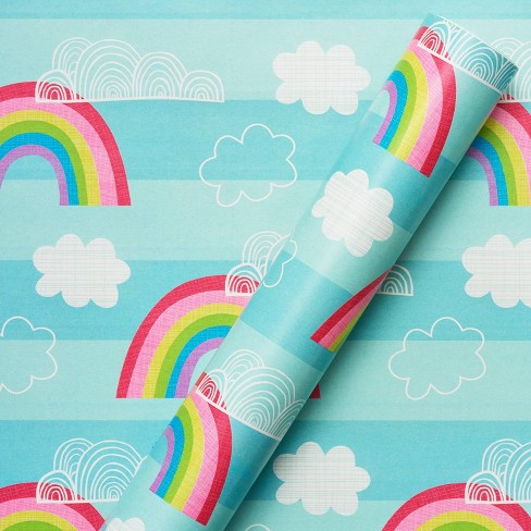 Rainbow Name Personalized Birthday Wrapping Paper - Baby, Kids