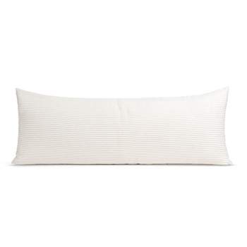 Sweet Jojo Designs Body Pillow Cover (Pillow Not Included) 54in.x20in. Corduroy White
