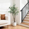 7FT Artificial Eucalyptus Tree, Faux Plant, Secure PE Material & Anti-Tip Tilt Protection Low-Maintenance Plant, Lifelike Green Fake Potted Tree - 4 of 4