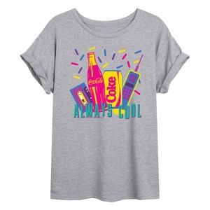 Women's - Coca-Cola - 90's Retro Style Oversized Graphic T-Shirt - 1 of 4